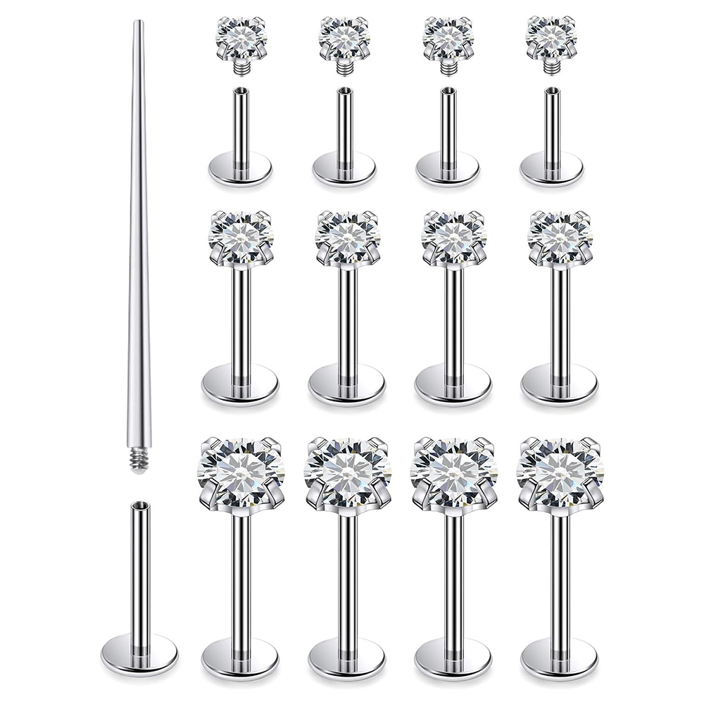 Body Jewelry Surgical Steel - 13 PCS Labret Piercing Set Surgical
