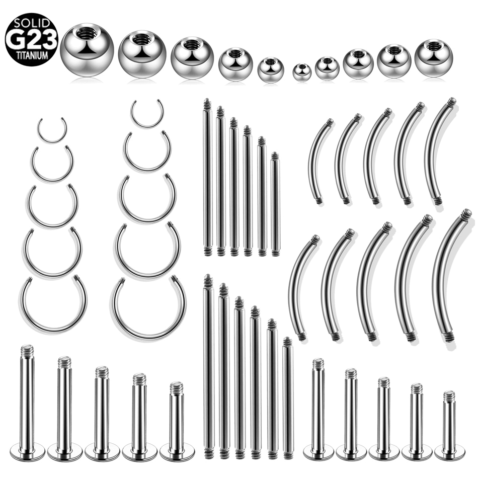 10pcs/Lot Titanium Thread Barb - Body Jewelry Replacement Ball 评论和价格