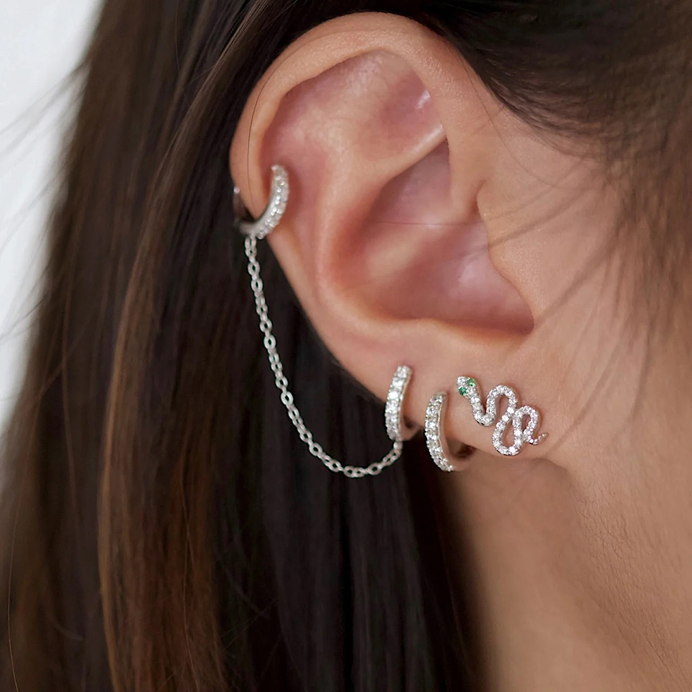 1pc Surgical Steel Zircon Spid - Body Jewelry Surgical Steel 评论和价格