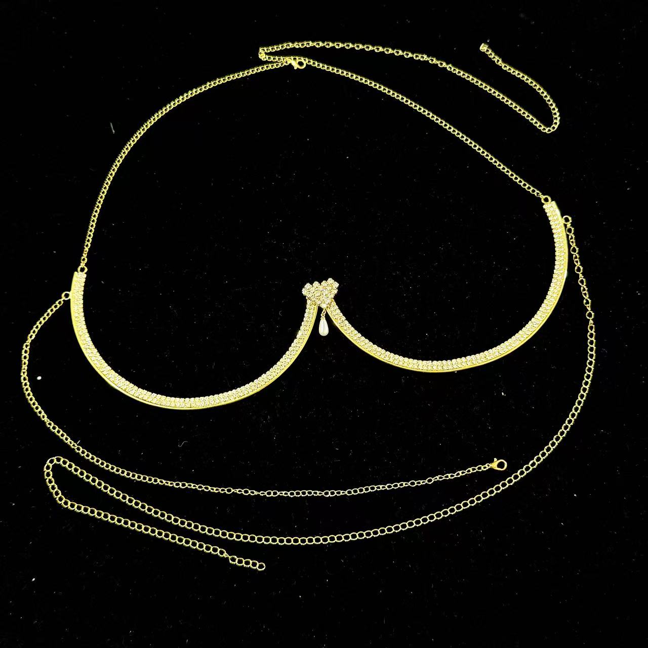 Women's Chest Support Pearl Pe - Body Jewelry Necklace 评论和价格