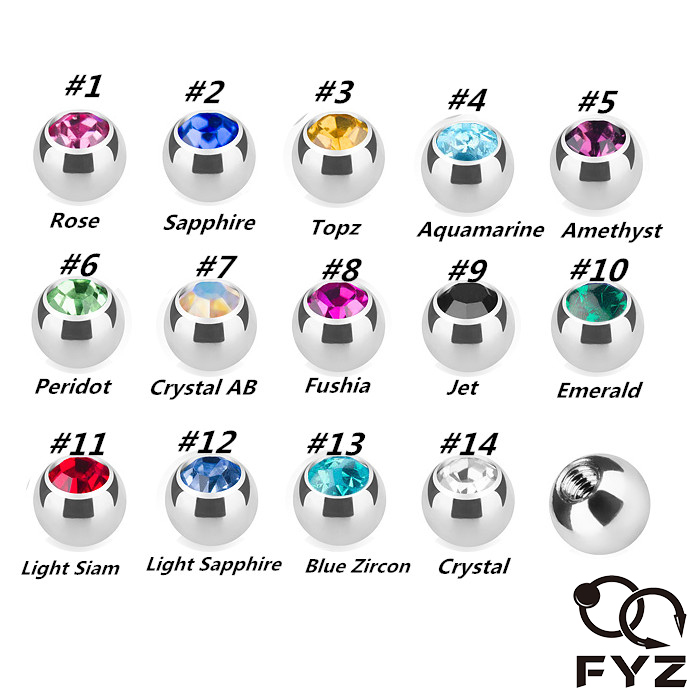 316L Surgical Steel Press Fit  - Body Jewelry Replacement Ball 评论和价格