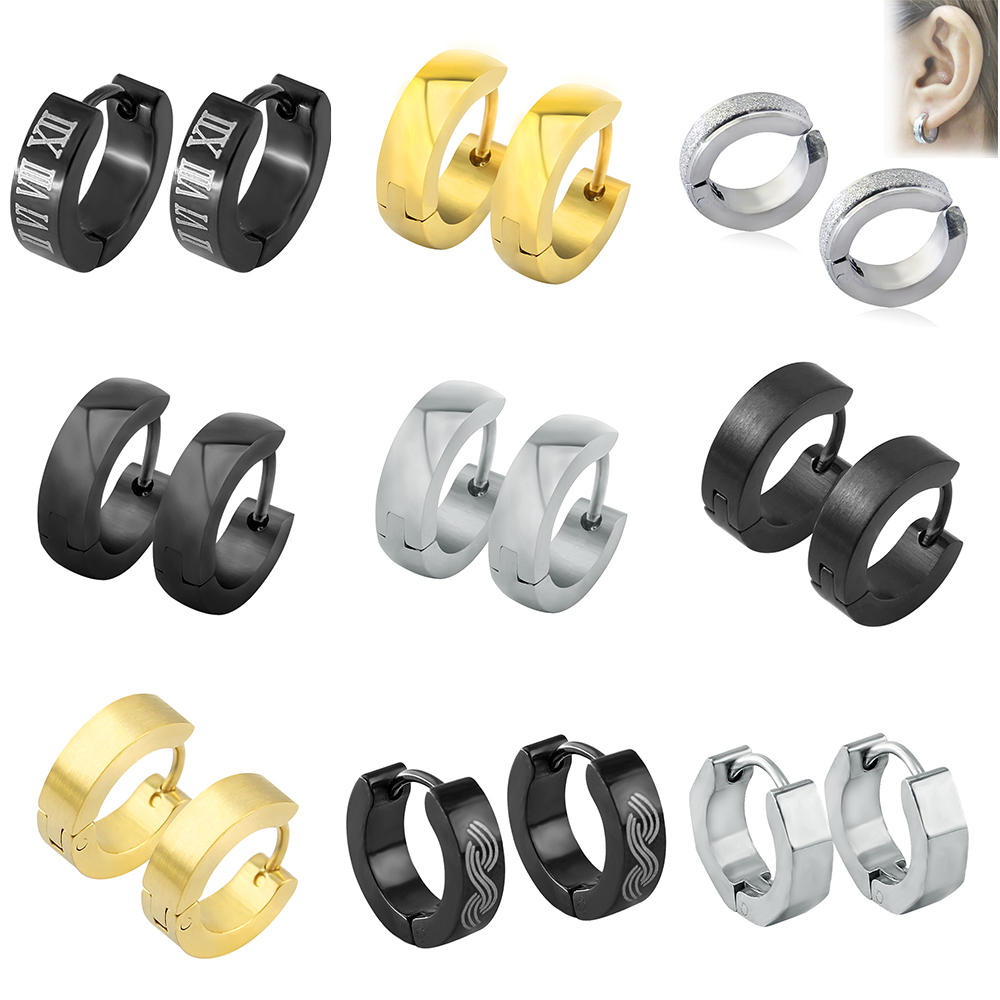 ZS Kpop Hoop Earrings for Wome - Body Jewelry Surgical Steel 评论和价格