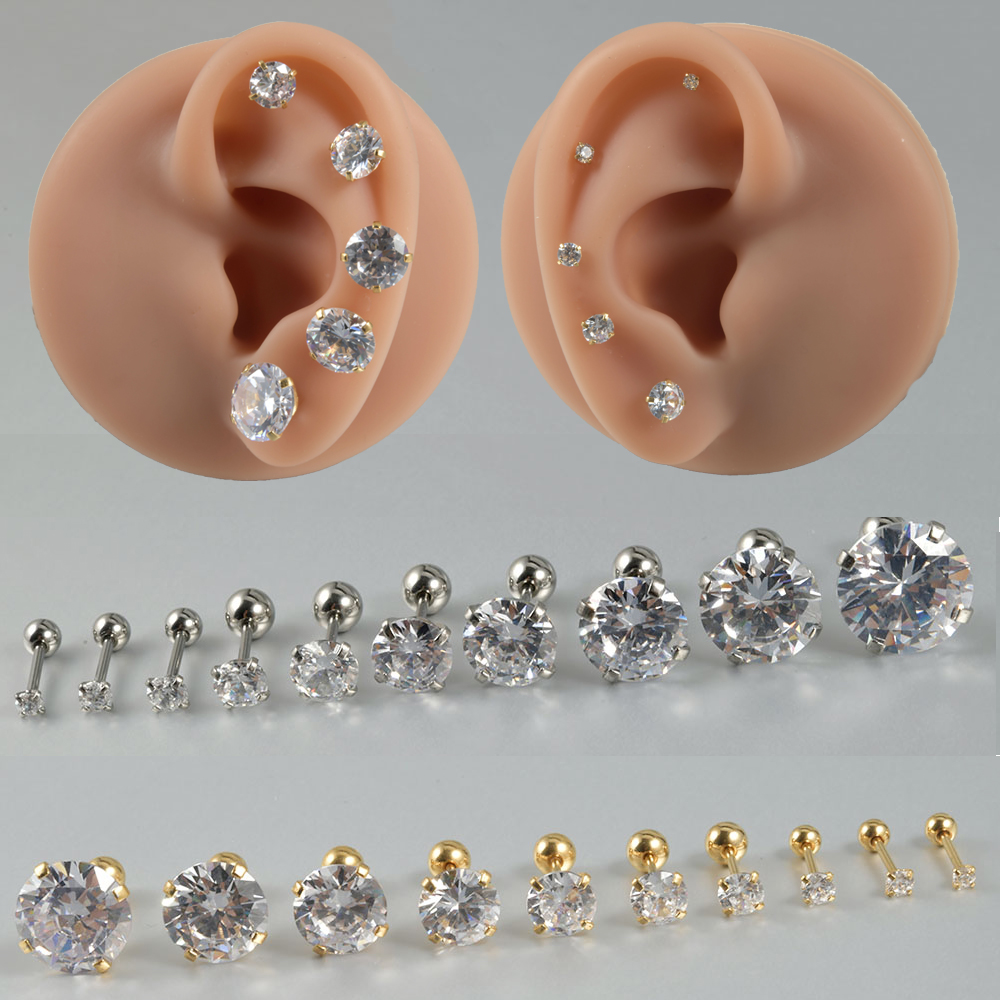 1Pair Surgical Steel Catch Rou - Body Jewelry Surgical Steel 评论和价格