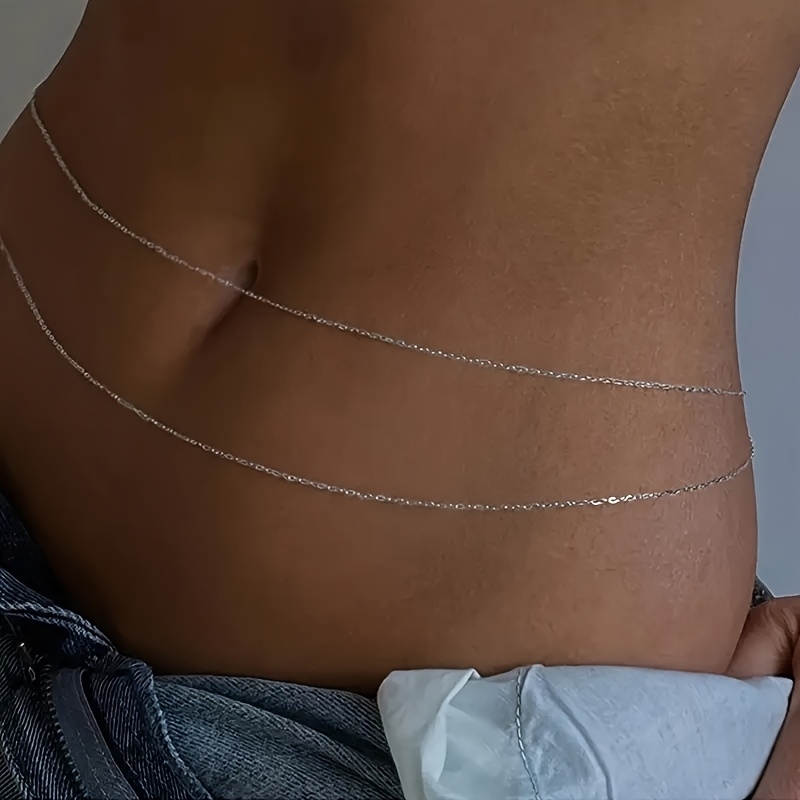 1Double-Layer Gold Metal Waist - Body Jewelry For You 评论和价格